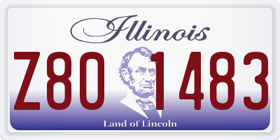 IL license plate Z801483