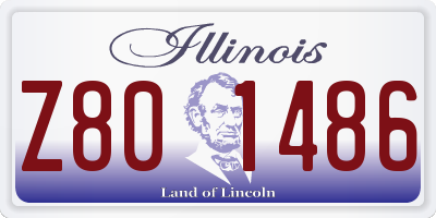 IL license plate Z801486