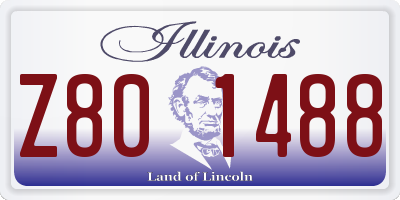 IL license plate Z801488