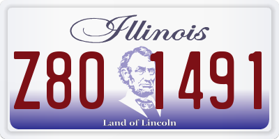 IL license plate Z801491