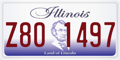 IL license plate Z801497