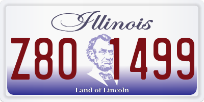 IL license plate Z801499