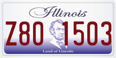 IL license plate Z801503
