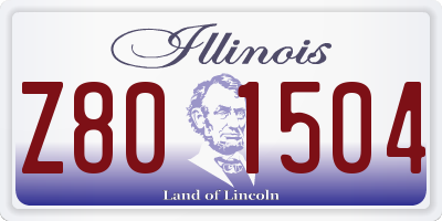 IL license plate Z801504