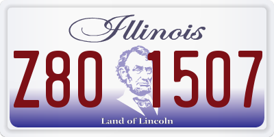 IL license plate Z801507