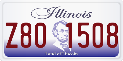 IL license plate Z801508