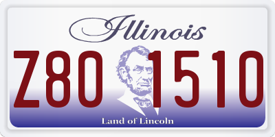 IL license plate Z801510