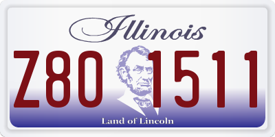 IL license plate Z801511