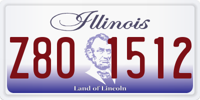 IL license plate Z801512