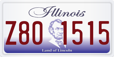 IL license plate Z801515