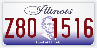 IL license plate Z801516