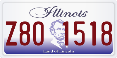IL license plate Z801518