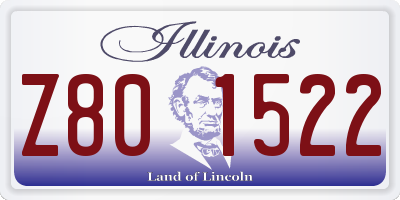 IL license plate Z801522