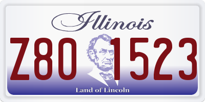 IL license plate Z801523