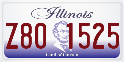 IL license plate Z801525