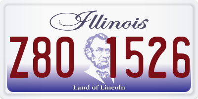 IL license plate Z801526