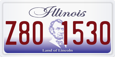 IL license plate Z801530
