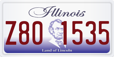 IL license plate Z801535