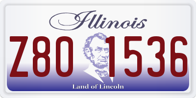 IL license plate Z801536