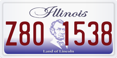 IL license plate Z801538