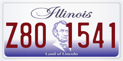IL license plate Z801541