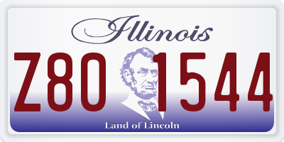 IL license plate Z801544