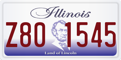 IL license plate Z801545