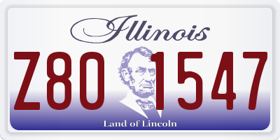 IL license plate Z801547