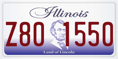 IL license plate Z801550