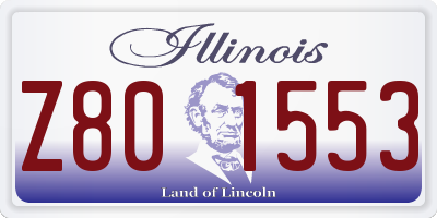 IL license plate Z801553