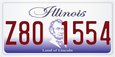 IL license plate Z801554
