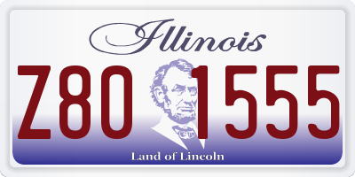 IL license plate Z801555