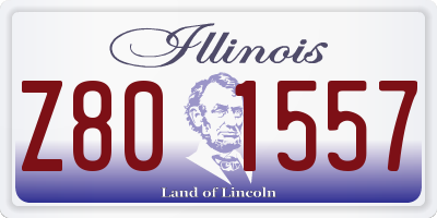 IL license plate Z801557