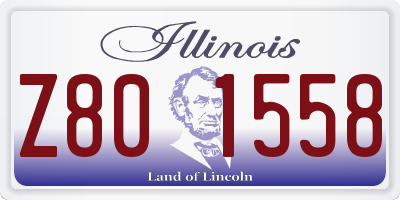 IL license plate Z801558