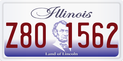 IL license plate Z801562