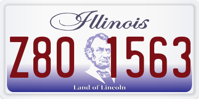 IL license plate Z801563