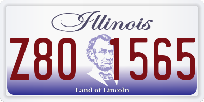 IL license plate Z801565