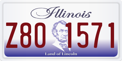 IL license plate Z801571