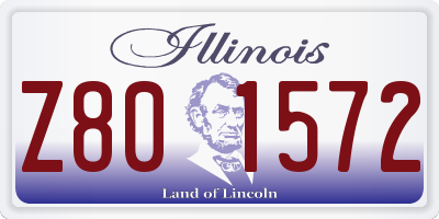 IL license plate Z801572