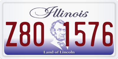IL license plate Z801576