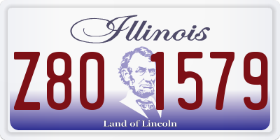 IL license plate Z801579