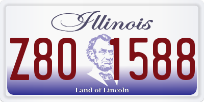 IL license plate Z801588
