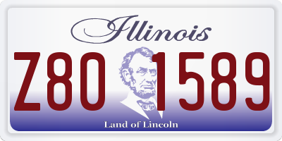 IL license plate Z801589