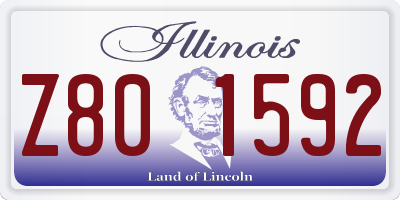 IL license plate Z801592