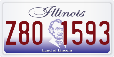IL license plate Z801593