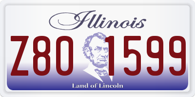IL license plate Z801599