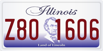 IL license plate Z801606