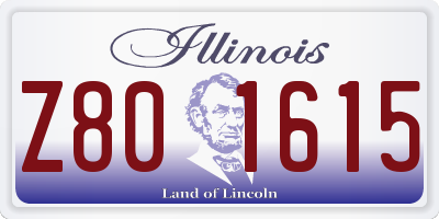 IL license plate Z801615