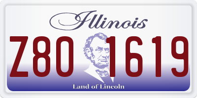 IL license plate Z801619