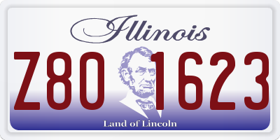 IL license plate Z801623